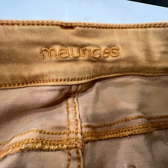 Maurices Mustard Denim Stretch Pants Medium - Picture 14 of 14